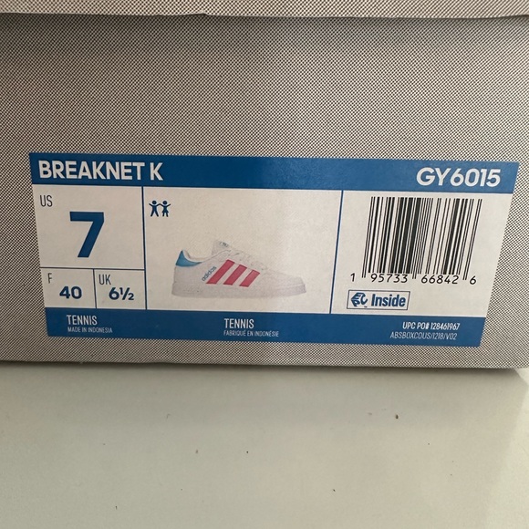 Adidas Breaknet k sneakers size 7 - Picture 5 of 5